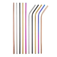 stainless steel reusable drinking straw eco friendly metal straw ciq luxury wedding straws multi color party bar accessories