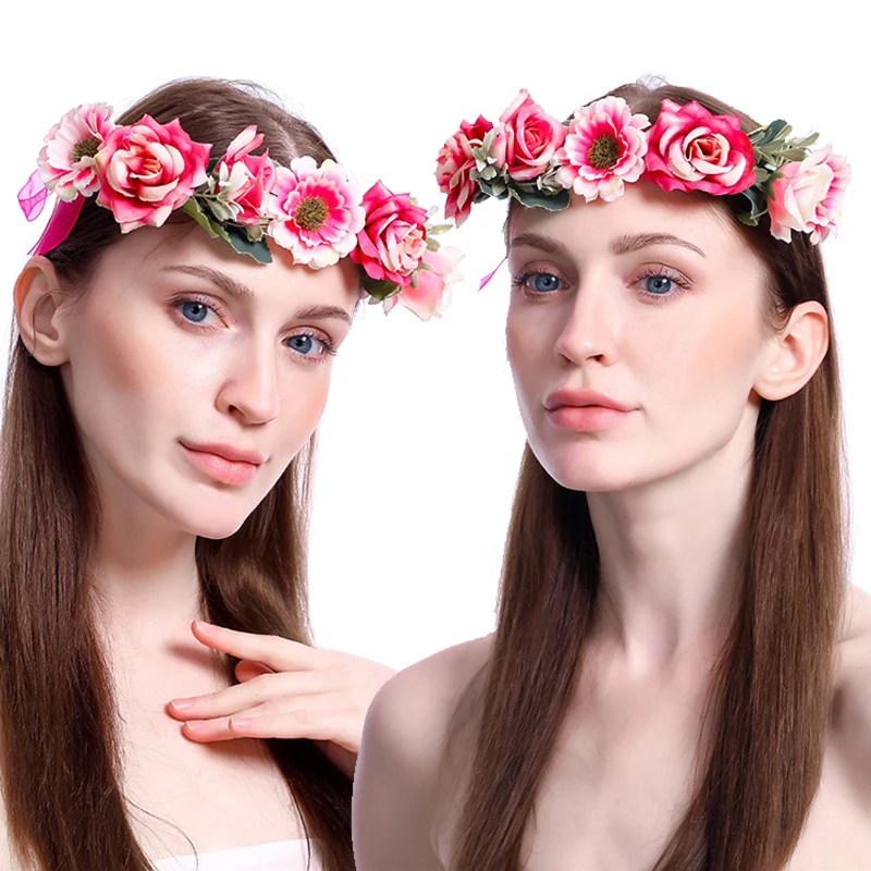 Женский свадебный венок в стиле бохо обруч для волос богемном пляжный морской