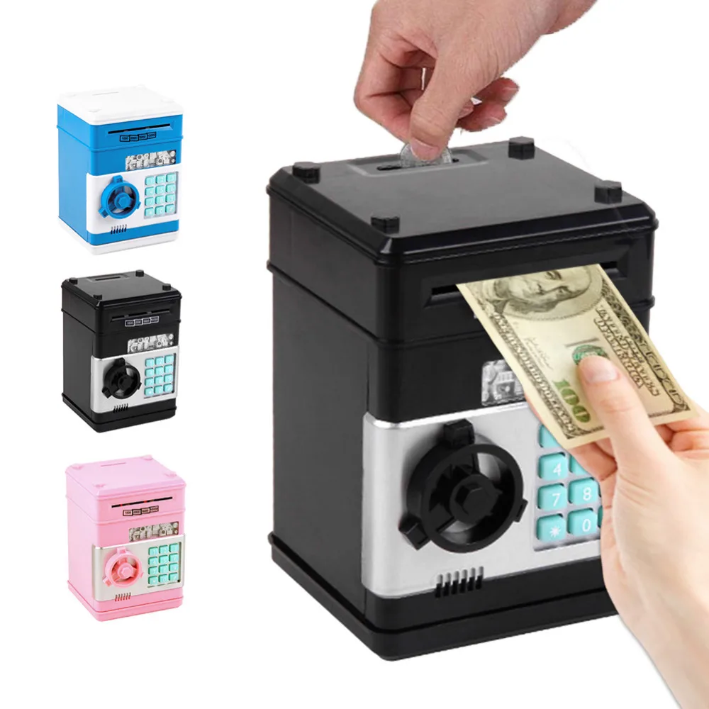 Electronic Piggy Bank Safe Box Money Boxes For Children Digital Coins Cash Saving Safe Deposit Mini ATM Machine Kid Xmas Gifts