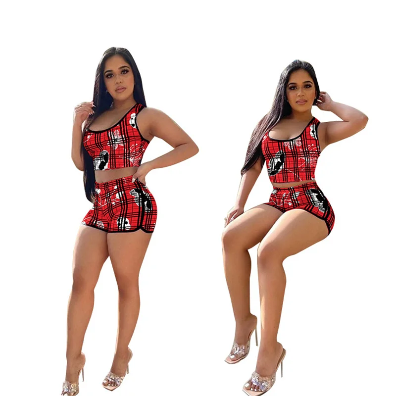 Молодые вечерние леди юбки и топа без бретелей платье рукавов в клетку с принтом