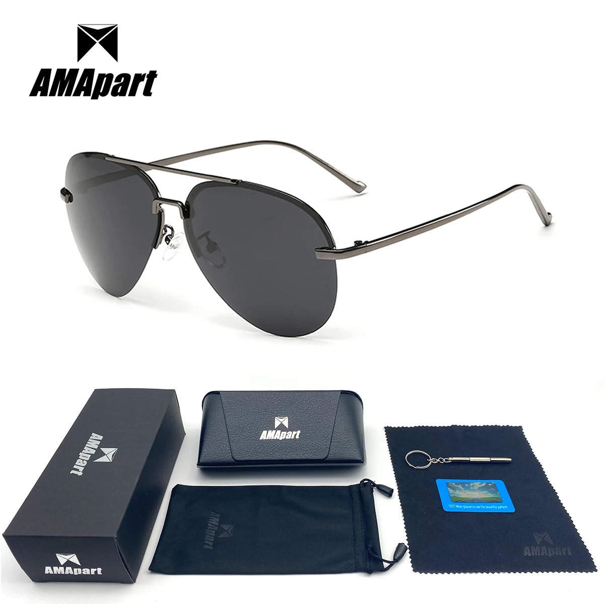 

AMApart High Quality Polarized Sunglasses For Men Women Driving Fishing Sports Outdoors UV400 Protection Anti-Glare