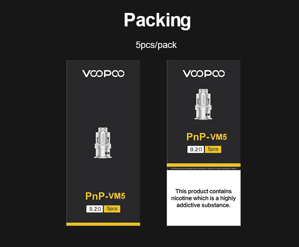 VOOPOO PnP VM5 сетчатые катушки сопротивление 0 2 Ом DL катушка 40-60 Вт для мода Drag S X Max Vinci