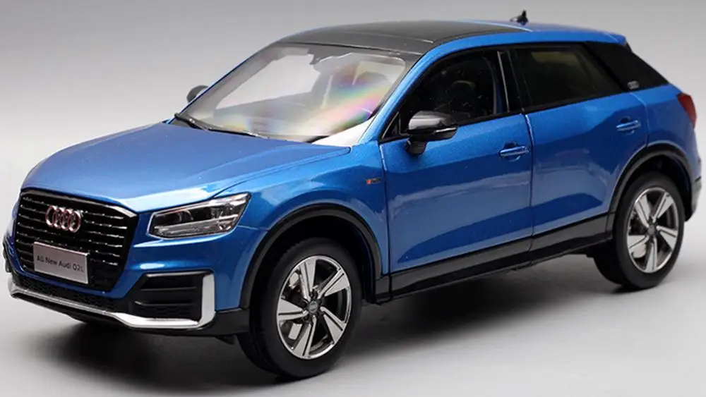 

1/18 масштаб Audi Q2L 2019 синяя литая модель автомобиля коллекция игрушек подарок перо Новинка