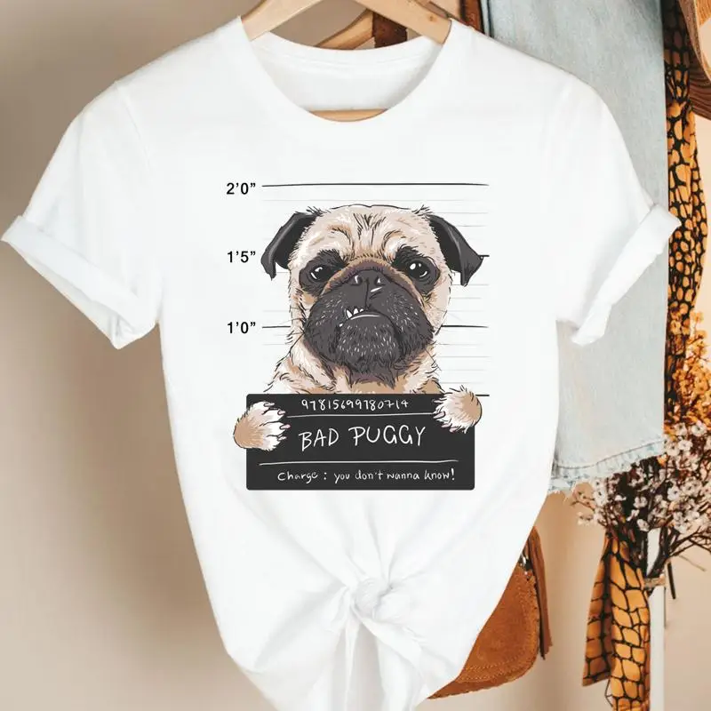 

Women Anime Funny Dog Print T Shirt Cartoon Animal Harajuku Female Short Sleeve Tops Tees O-Neck Casual Tshirt Woman T-shirt