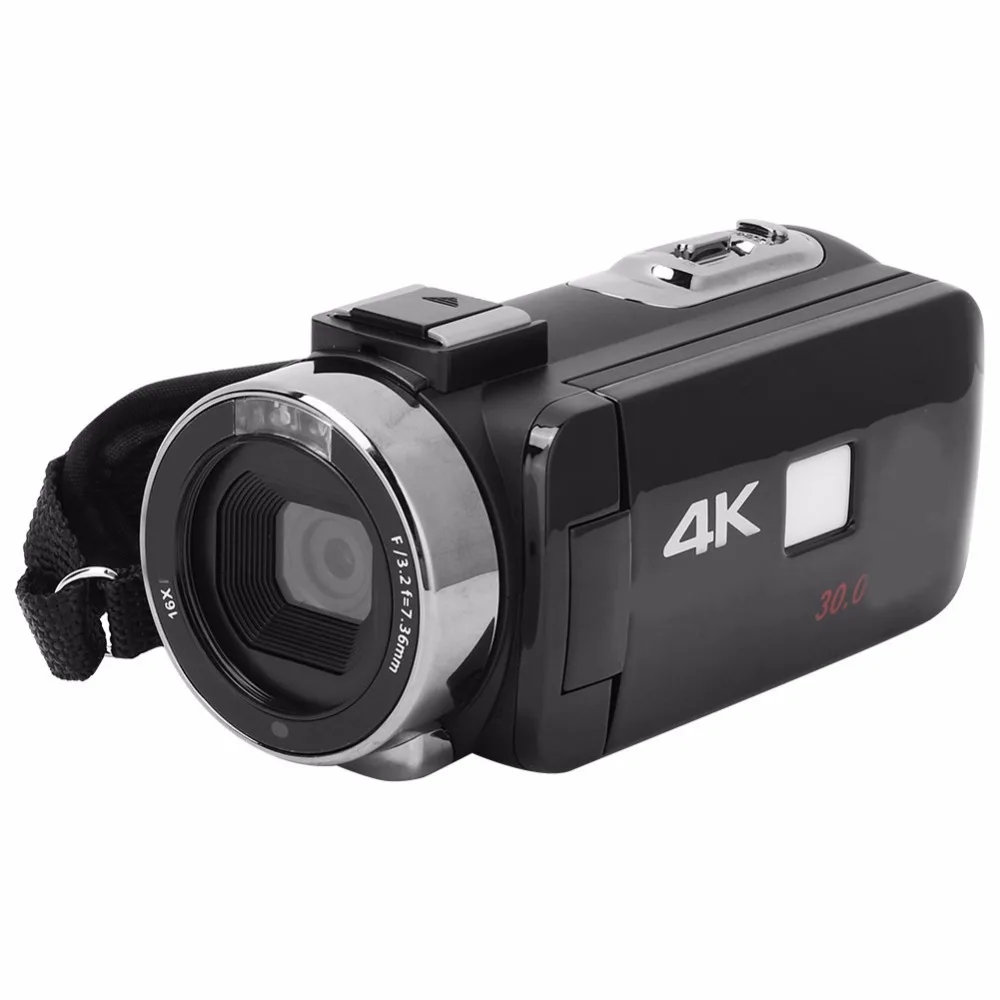 3 дюйма 4K HD видео Камера Wi-Fi Ночное видение 16x Zoom ультра-hd Сенсорный экран Цифровая видеокамера Камера комплект с пультом дистанционного управления Управление