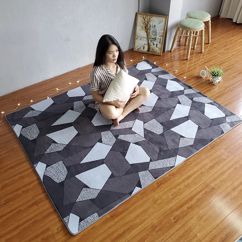 Детский игровой коврик скандинавский для дома коврики спальни сетчатый красный