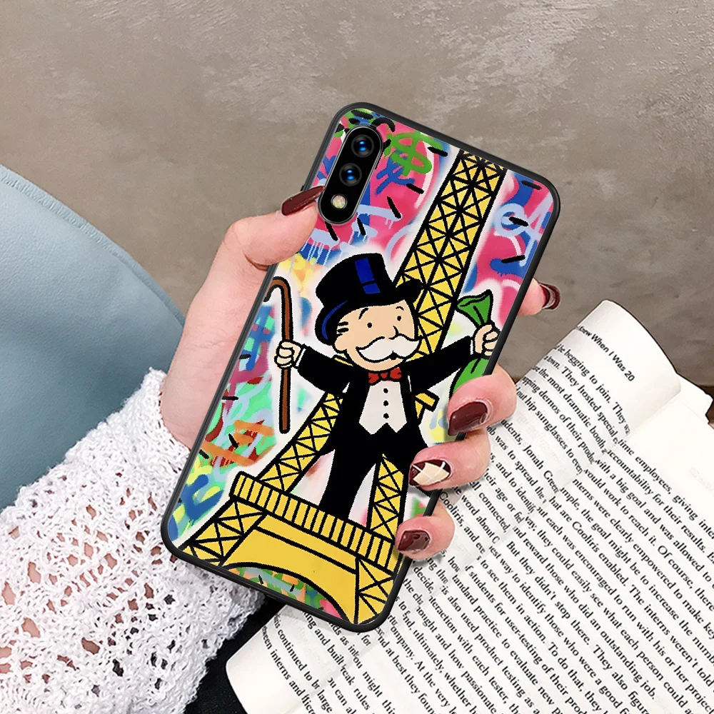 

Cartoon dollar money Phone Case For Huawei Honor 6A 7A 7C 8 8A 8X 9 9X 10 10i 20 Lite Pro Play black Etui Soft Prime Pretty