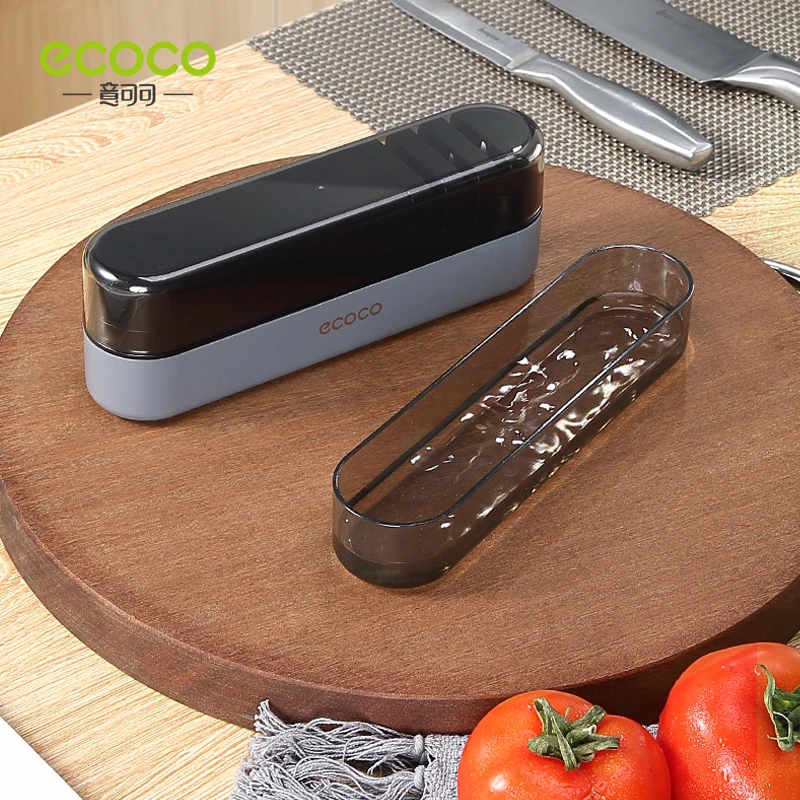 

ECOCO New Knife Sharpener Kitchen Accessories 4 in 1 Sharpener Knife Stainles Kitchen Tool Sharpening Stone Grinder Knive