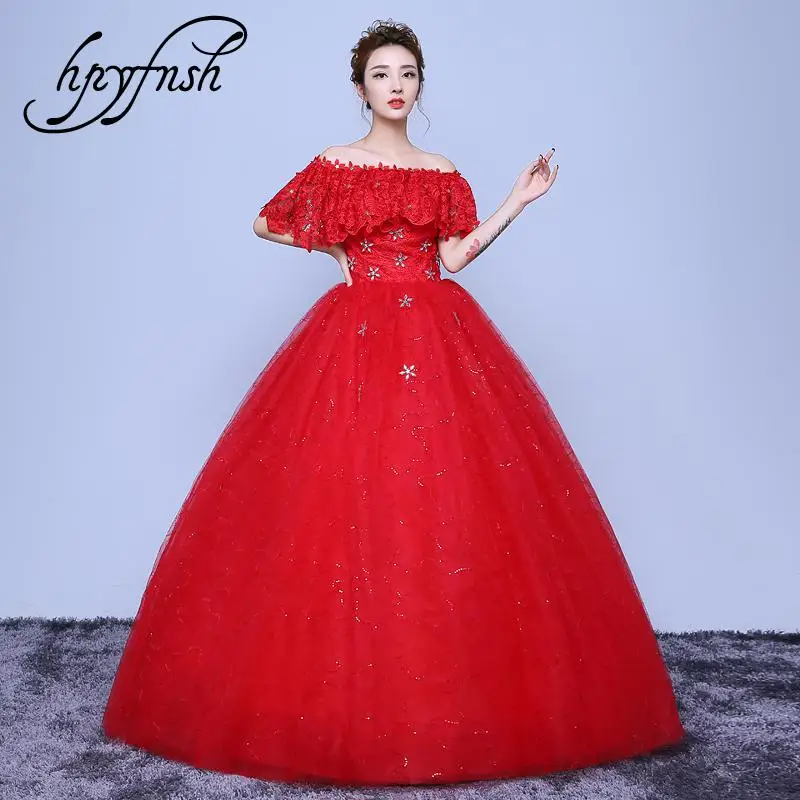 Свадебное платье в Корейском стиле белое Красное романтичное кружевное