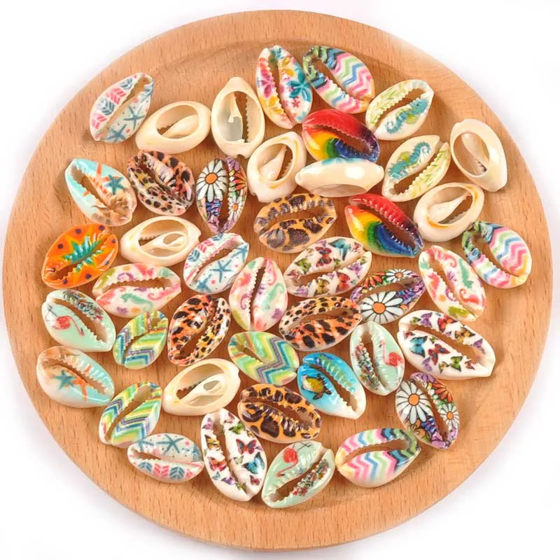 10 шт. модные натуральные бежевые морские ракушки для ювелирных изделий ручной