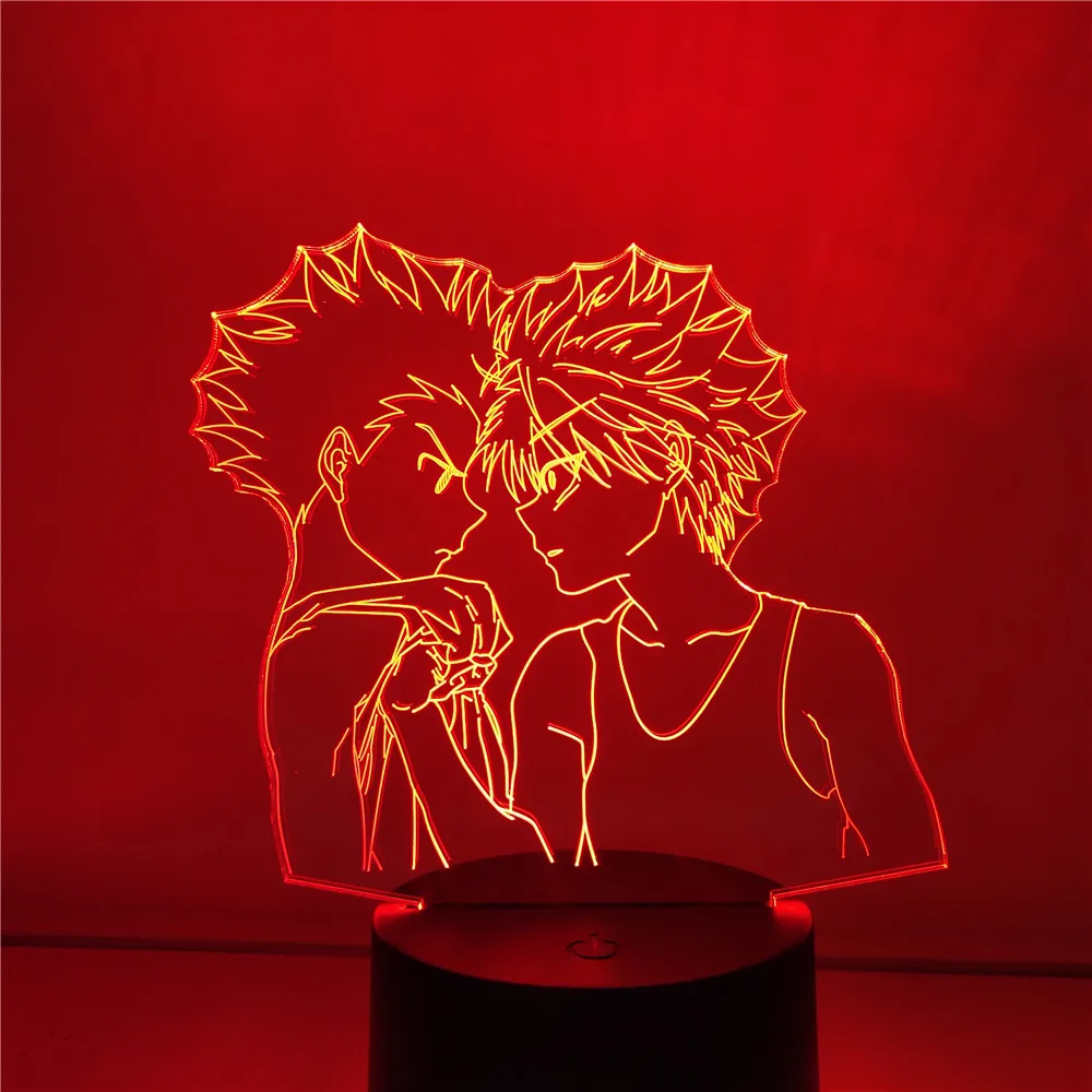 Охотник X Hunter 3D лампа Gon Freecss Killua Zoldyck фигурка светодиодный ночник аниме HXH игрушки