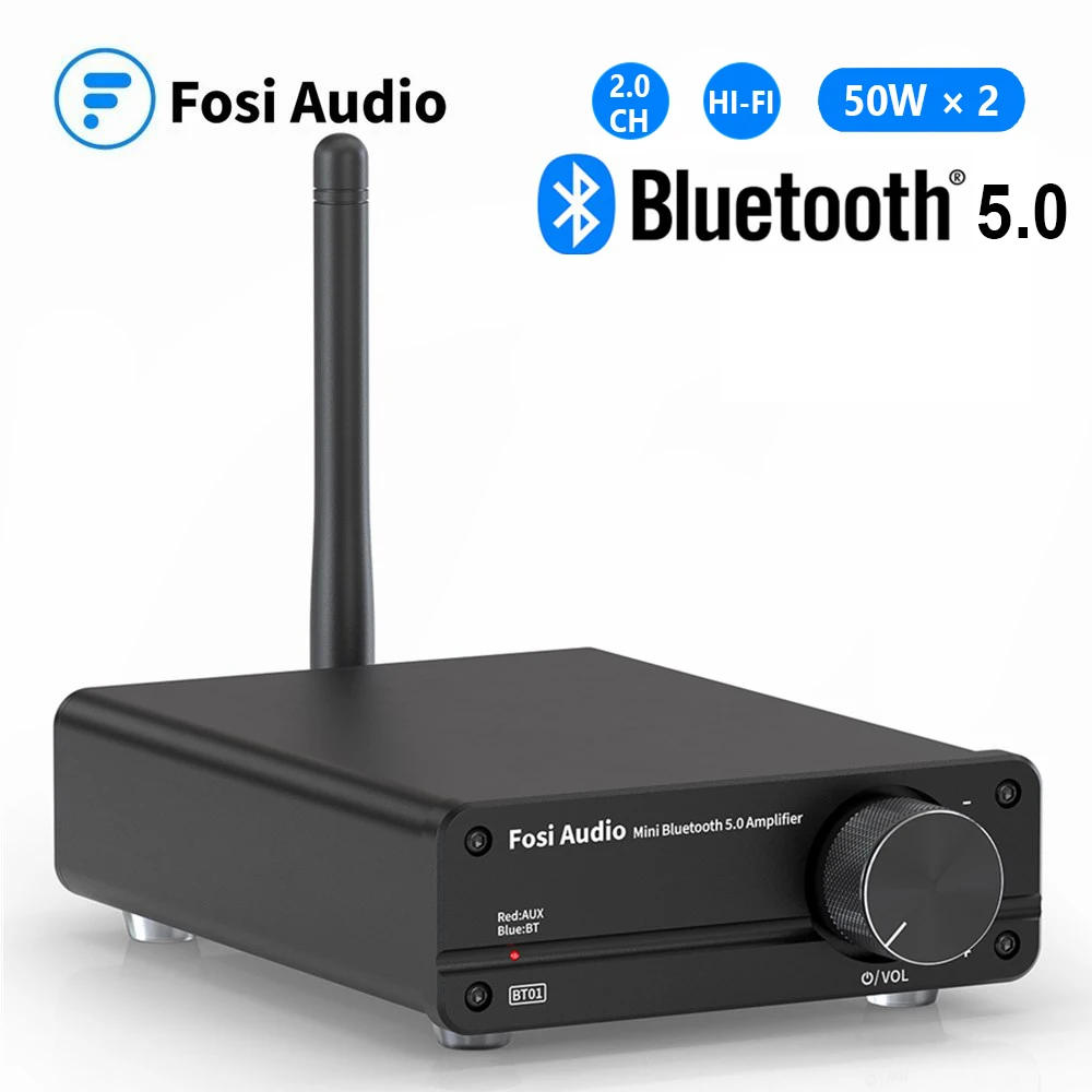 

Усилитель Fosi Audio BT01 Bluetooth, 2-канальный, класса D, 50 Вт * 2