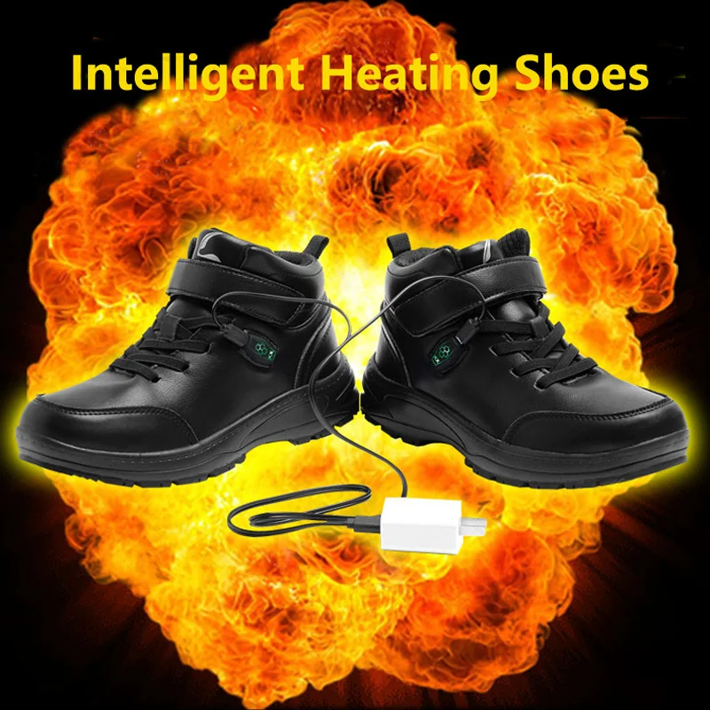 Зимняя обувь для пеших прогулок с подогревом мужчин и женщин Теплая рыбалки