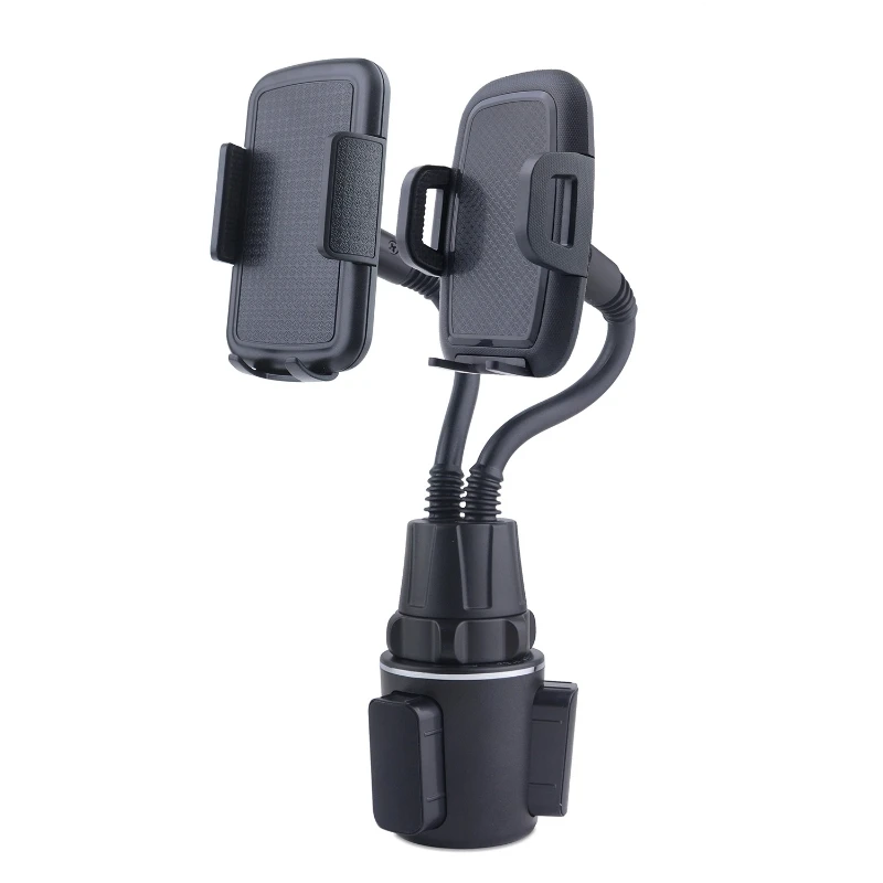 

Universal 2in1 Flexible Gooseneck SUV Car Cup Holder Double Phone Mount Stand Cradle for 3.5-6.7&quot Smartphones and more