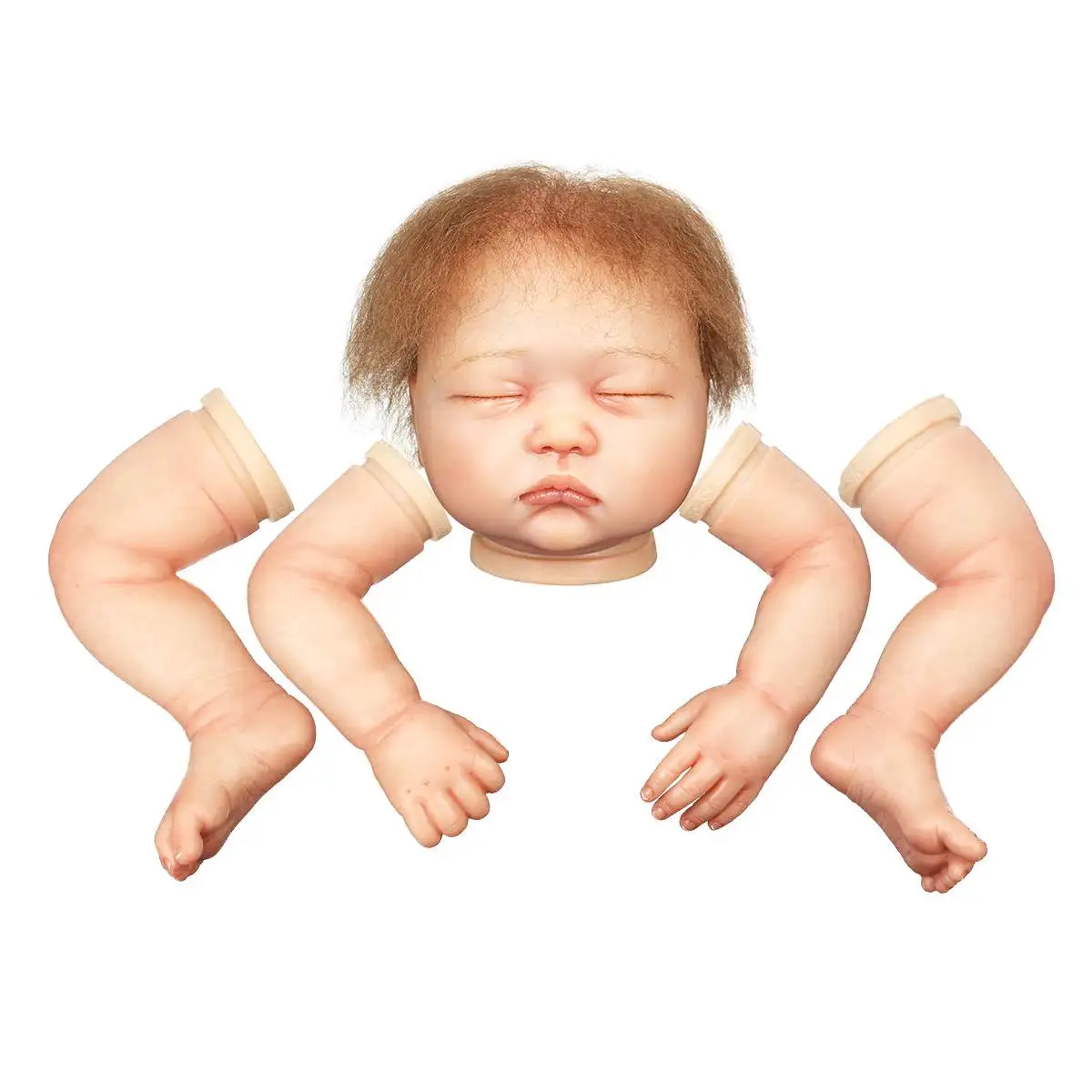 

22 inch Doll Mould Reborn Doll Kit Unpainted Doll Parts Rebirth Infant Doll Hand Tools Soft Full Limb Lifelike Realistic DIY Toy