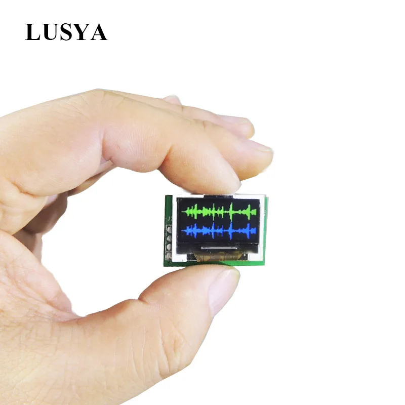 Миниатюрный 0 96 дюймовый OLED дисплей Lusya анализатор спектра двухканальный модуль