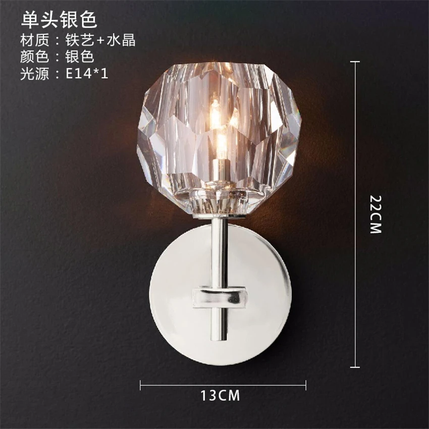 Американские роскошные современные настенные светильники с хрустальными