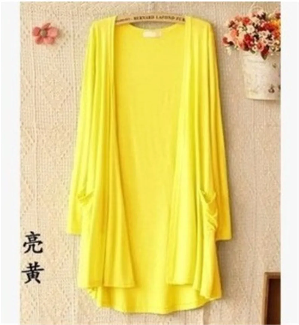 Недорогой универсальный женский кардиган на весну-осень 2021 длинная верхняя