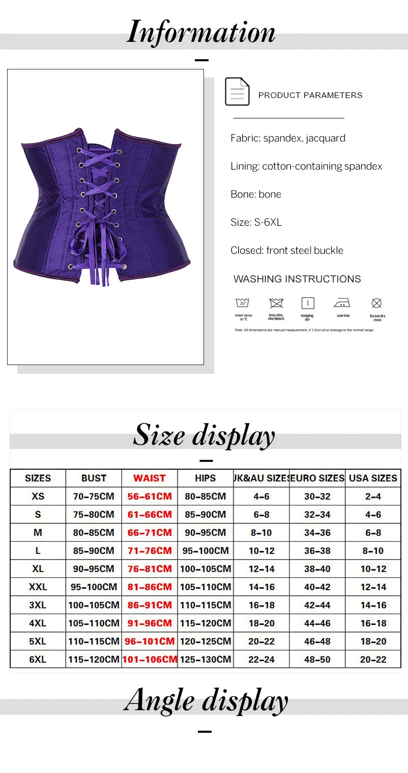 Мини Талия Cincher Бюстье женский стальной корсет с косточками Overbust сатиновый плюс размер корсеты Черный подбюст сексуальные женские корсеты