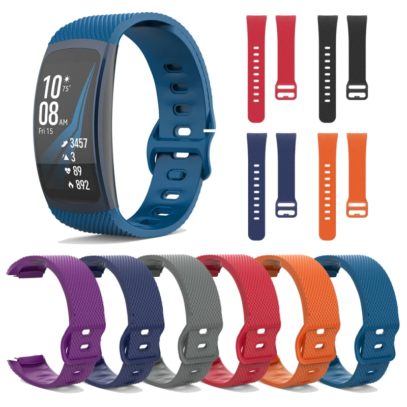 Силиконовый спортивный ремешок для часов Samsung Gear Fit2 смарт-часов сменный Pro 1 2 5 8 9 |