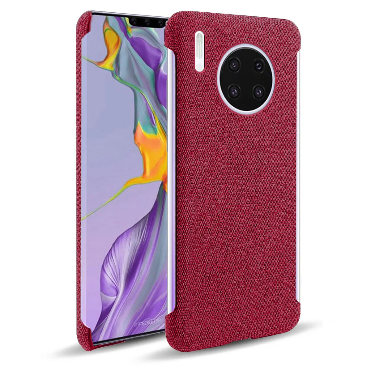 

Suitable for Huawei mate30Pro mobile phone case solid color cloth pattern mate30Pro anti-drop mobile phone holster