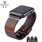 Ремешок из натуральной кожи для Apple Watch Band Luxury 38 мм 42 мм Series 1 2 3 4 5 6 se iWatch 40 мм 44 мм