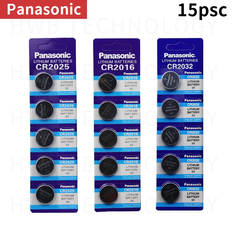 15 шт. оригинальный бренд для PANASONIC cr2032 cr2025 cr2016 3v кнопочная монета литиевые батареи