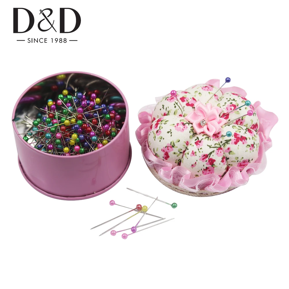 Швейные иголки булавки Подушка с 300 шт. круглых жемчужных наконечников для