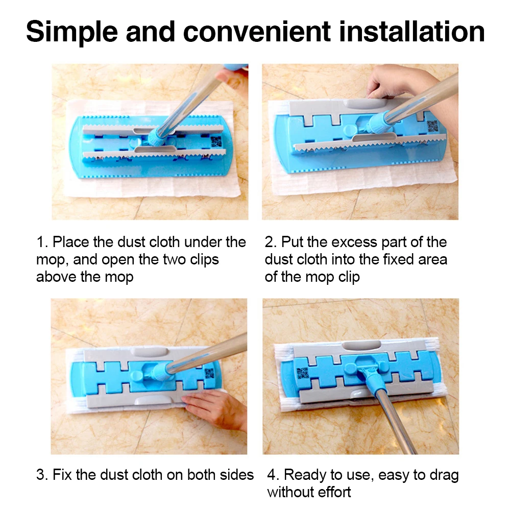 32Pcs Disposable Microfibre Electrostatic Floor Cloths For Flat Swivel Mop Multi Fitting Cleaning Wipes Dust Removal Paper | Дом и сад