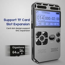 Цифровой диктофон запись аудио MP3 светодиодный дисплей