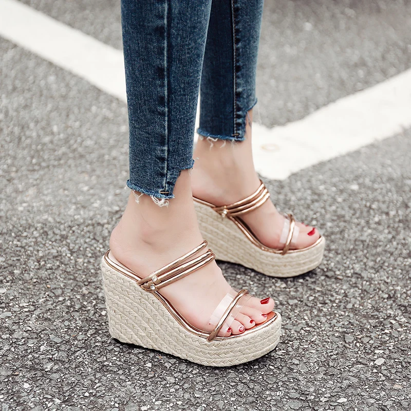 

Women Sandals 2021 Summer Shoes Women Platform Sandals Chaussure Femme Wedges Shoes Flip Flops Woman Wedge Heels Sandalias