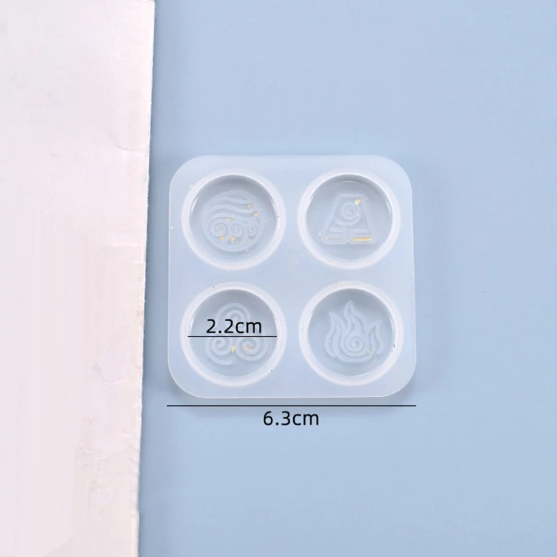 

6Pcs Religious Symbol Ornaments Token Silicone Diy Crystal Epoxy Mold