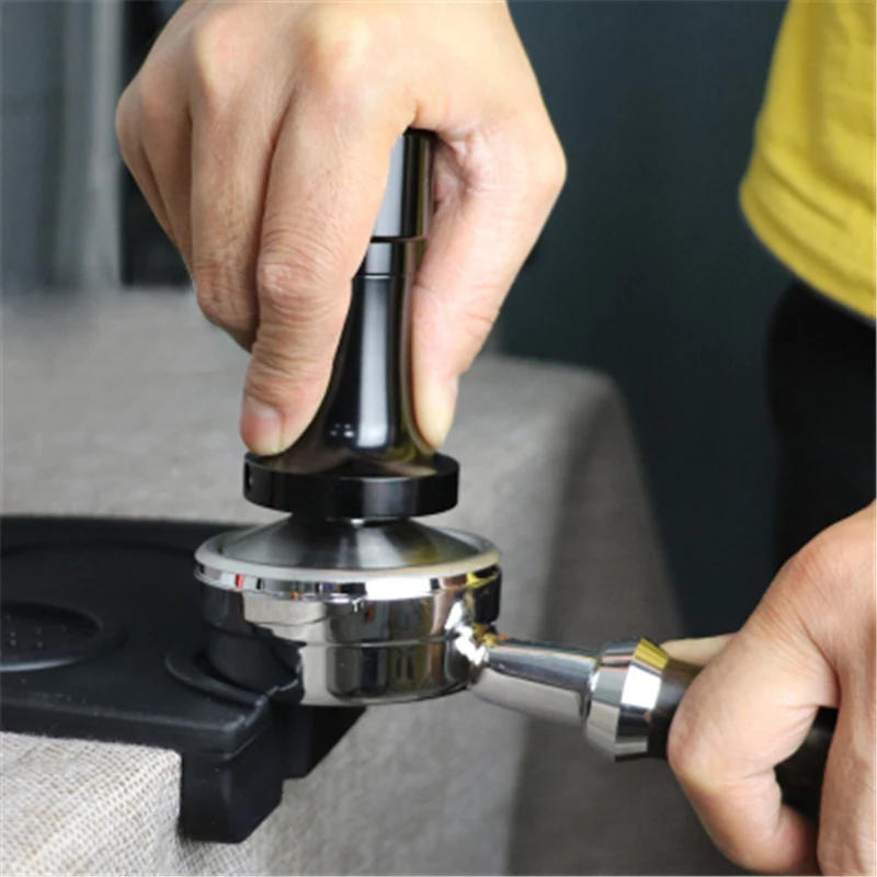 Темпер для кофе эластичный регулируемый молоток из нержавеющей стали 58/58 с