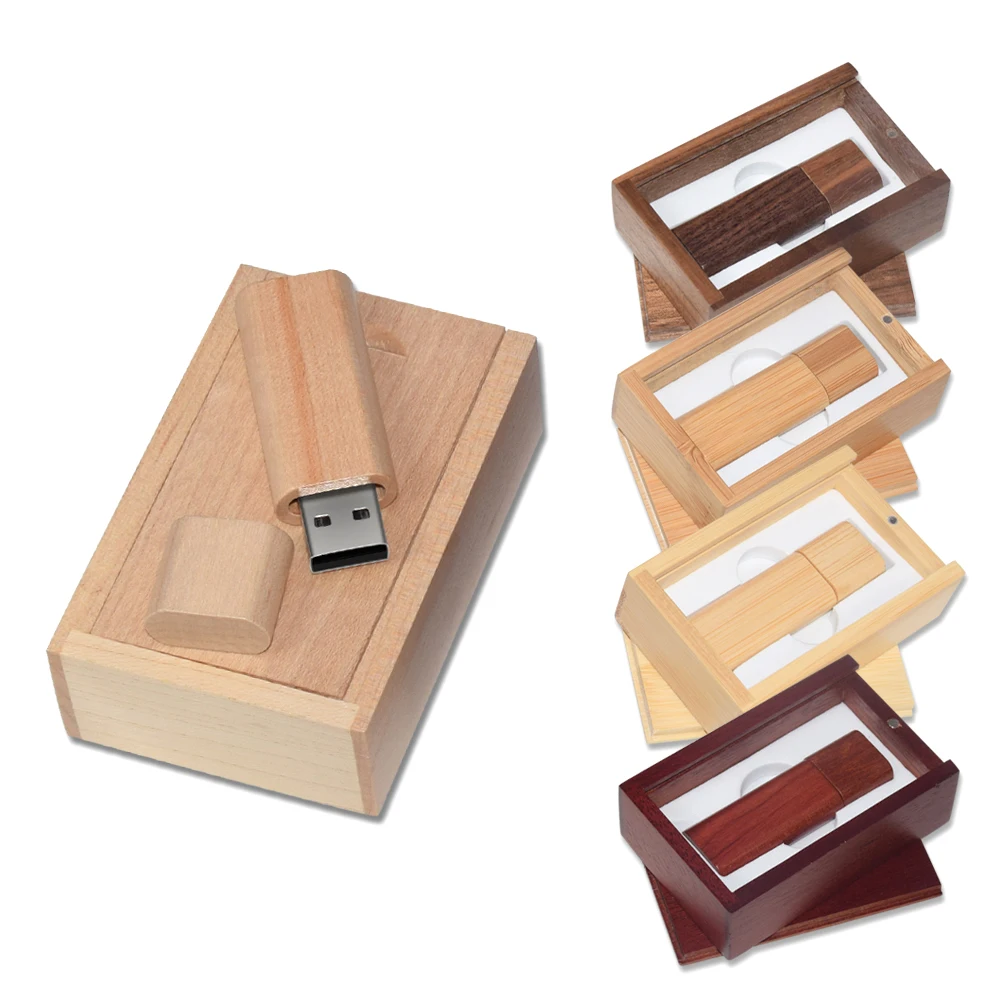 

Флеш-накопитель usb 2,0 деревянный в коробке, 4 ГБ, 16 ГБ, 32 ГБ, 64 ГБ, 128 ГБ