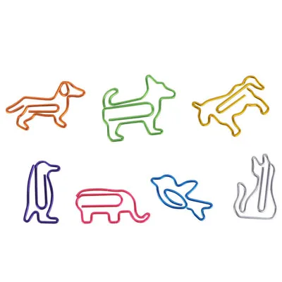 

30pcs Golden Dachshund Paper Clips Cartoon Creative Bookmarks Customization Special-shaped Gold Paper Needles Binding Supplies