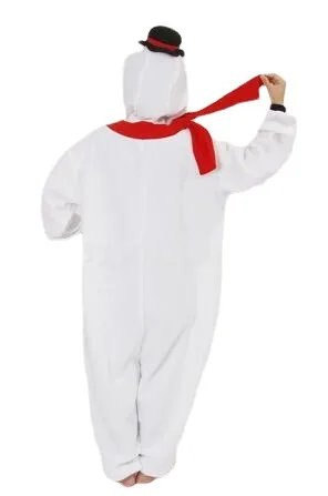 Косплей снеговик мультфильм пижамы флисовый костюм Snowboy пижама ночная рубашка -