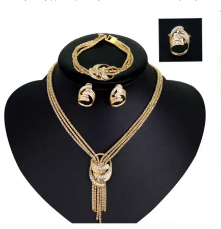 Оптовая цена 2 компл./лот кристалл бриллиант Свадебный комплект невесты ожерелье