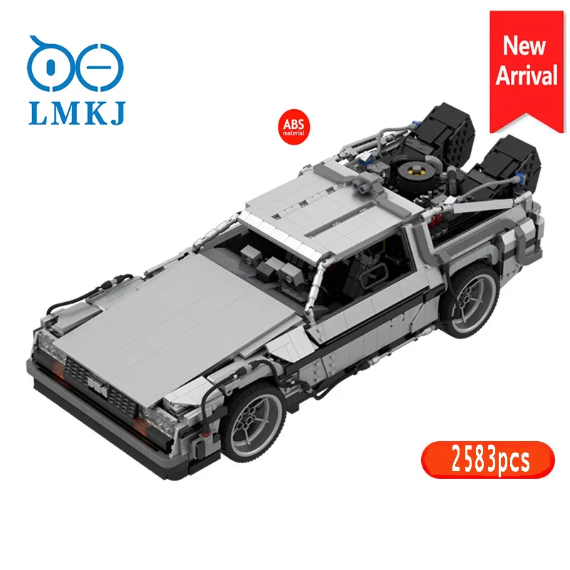 

Городская классическая модель автомобиля Назад в будущее 1985 машина времени высокотехнологичные строительные блоки спортивный автомобиль ...