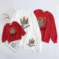 christmas family matching outfits father mother daughter son sweatshirt kids baby xmas tree deer printed couple clothing set
