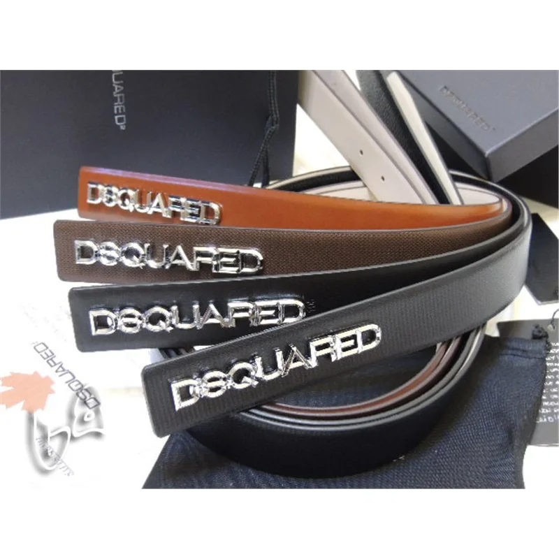 

Ремень мужской из натуральной кожи, Роскошный дизайнерский пояс DSQUARED2, модный ковбойский пояс для джинсов