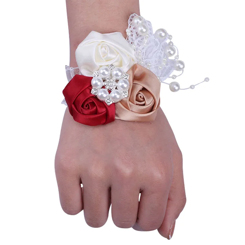 Рекламный браслет на запястье для невесты и подружки эластичный стразы лента