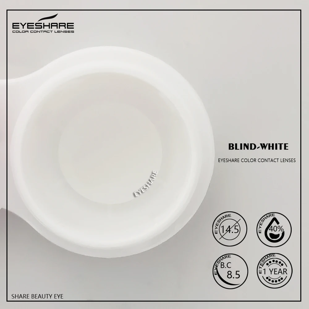 blind lens white mesh halloween cosplay colored contact lenses yearly use cosmetic contact lens eye color colored contacts free global shipping