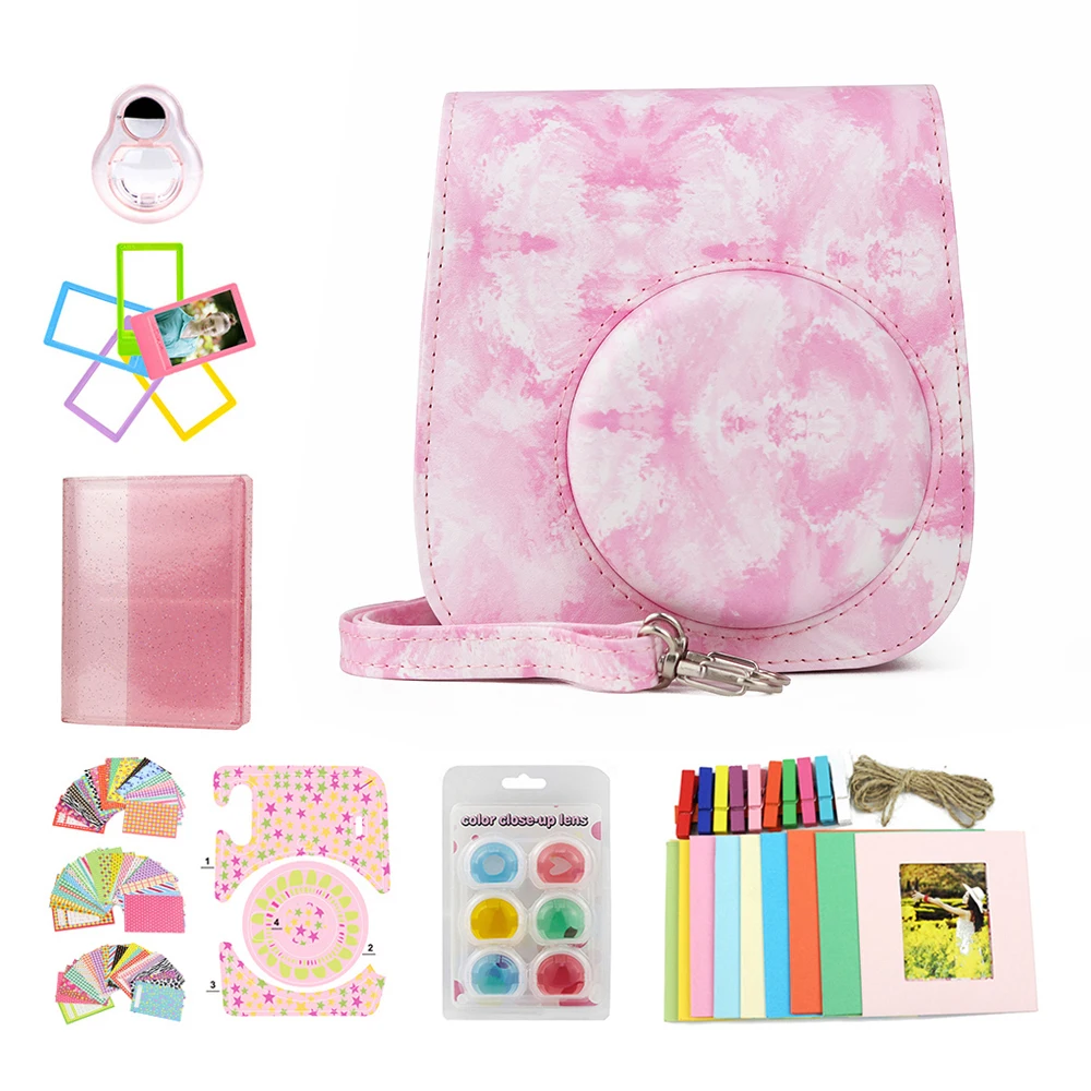 

CAIUL Accessorie kit Compatible with Fujifilm Instax Mini 11 Instant Film Camera Included case and more-Pink clouds