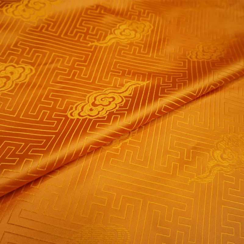 

Оранжевый стиль ветра жаккардовый гобелен сатин 3D жаккард парча ткань для платья наволочка Лоскутная штора DIY