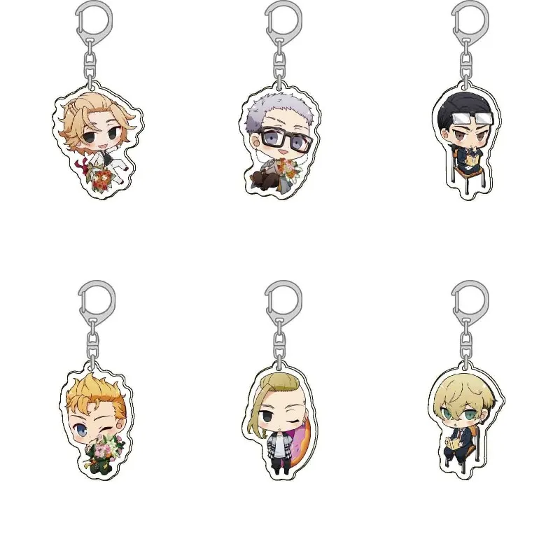 

Anime Tokyo Revengers Keychain Acrylic Manjiro Ken Takemichi Hinata Atsushi Chibi Keyrings Cute Bag Key Chains Gift For Friend