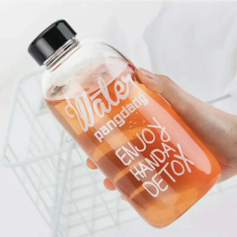 

450ml/1L Transparent Plastic Water Bottles Large-Capacity BPA Free Outdoor Sports Hiking Water Cups Kids Milk Cold Juice Bottles