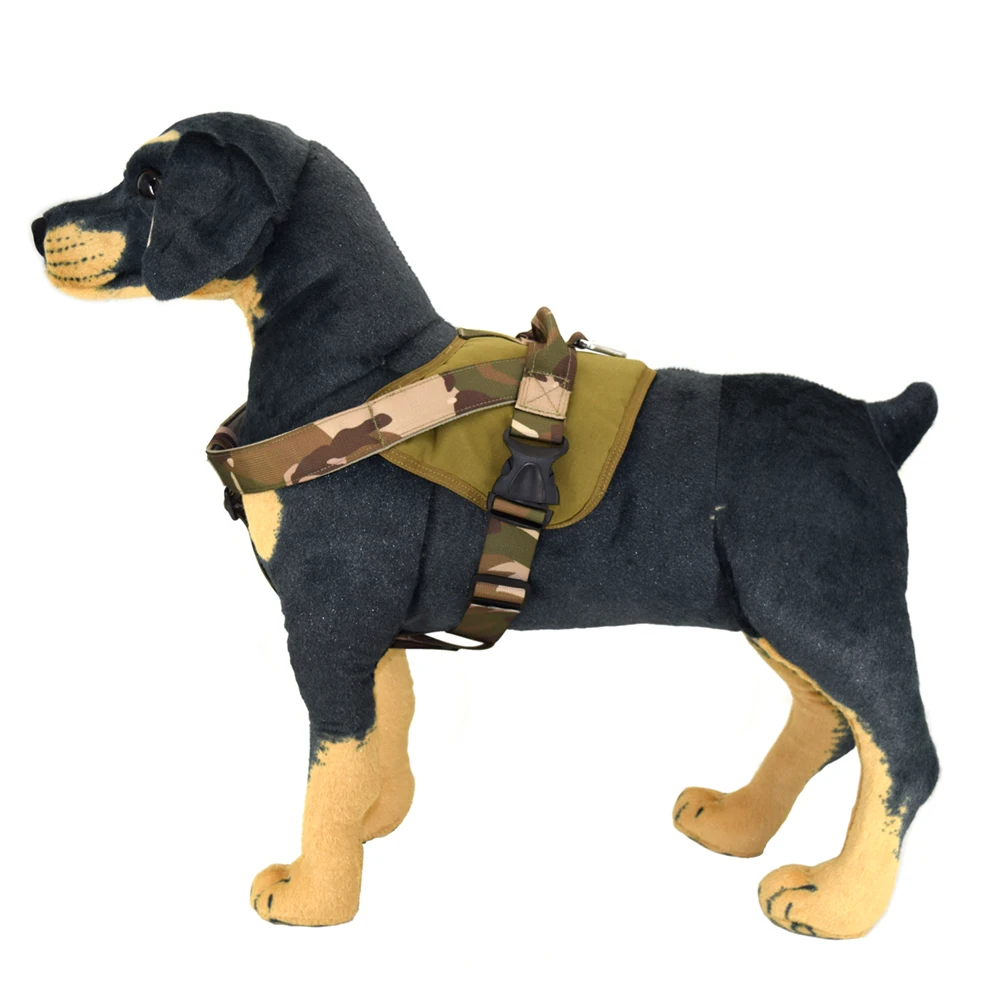 

Camoufalge Oxford Tactical Dog Harness Military Working Dog Vest No-Pull Adjustable K9 Service Dog Training Vest with Handle