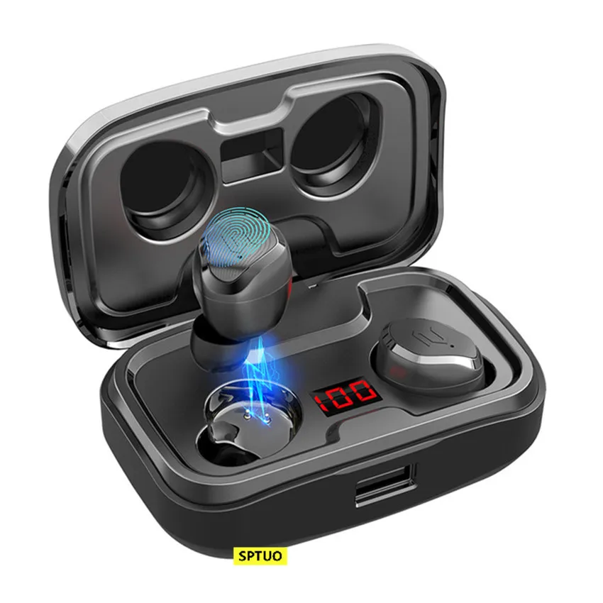 

Bluetooth 5,0 S8 Plus беспроводные наушники, шумоподавляющие HiFi наушники с глубокими басами, Bluetooth наушники с сенсорным управлением и микрофоном IPX7