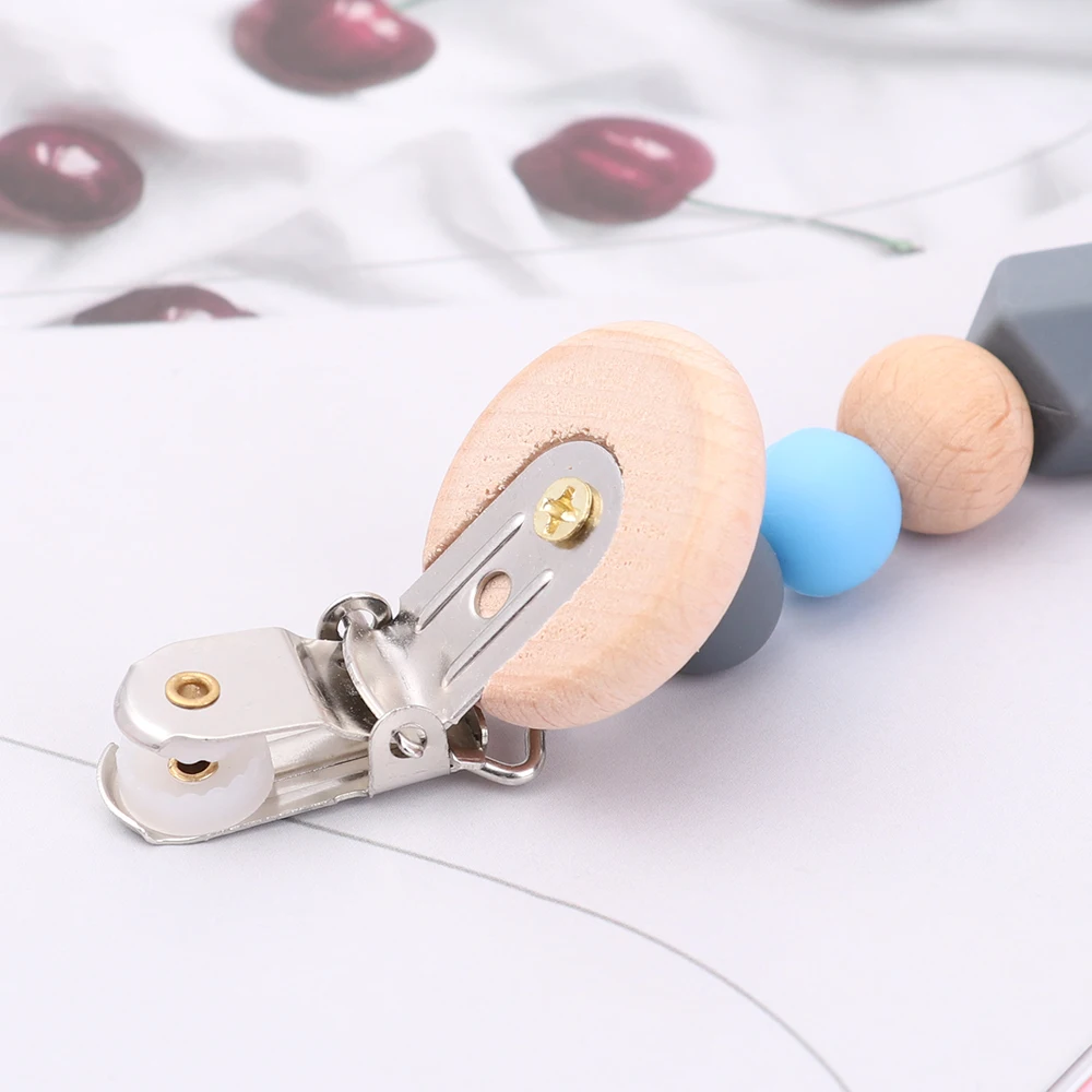 Новинка Детские зажимы пустышка силиконовая деревянная цепочка соска для