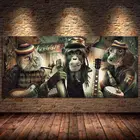 Современная Картина на холсте с изображением курительных очков, хип-хоп, обезьяны, большой плакат и принты, Настенная картина, картина без рамы для домашнего декора